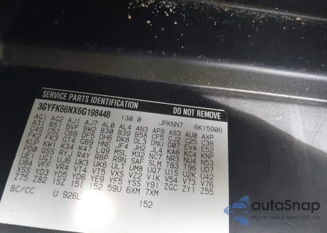 2006 Cadillac Escalade Esv Standard from USA, damaged, VIN 3GYFK66NX6G198448